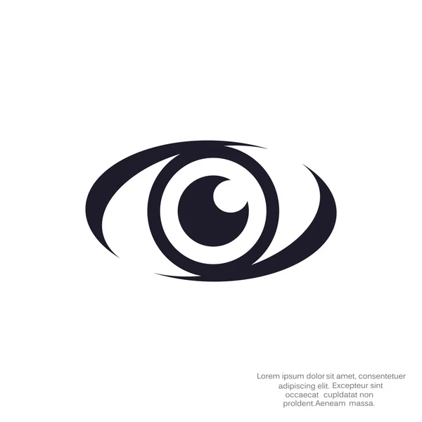 Watching eye web icon, outline vector illustration — Stock Vector