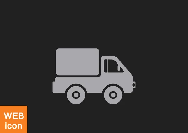 Простая иконка грузовика, набросок векторной иллюстрации — стоковый вектор