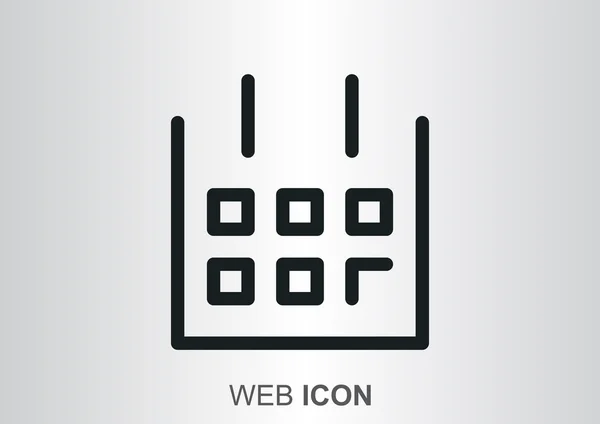 Hoja de calendario icono web simple — Vector de stock