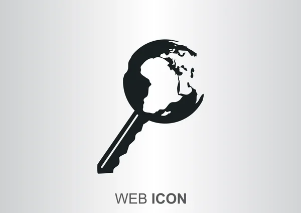 Klucz do świata www ikona — Wektor stockowy