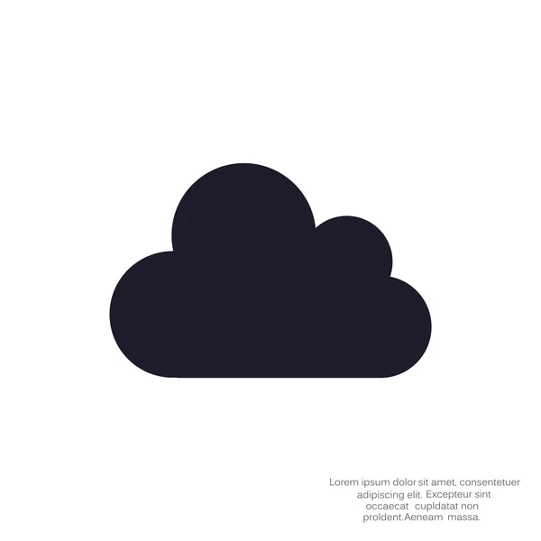 Proste konspektu chmura tkanina ikona — Wektor stockowy