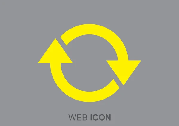 Cirkel med pilar spindelväv ikonen — Stock vektor