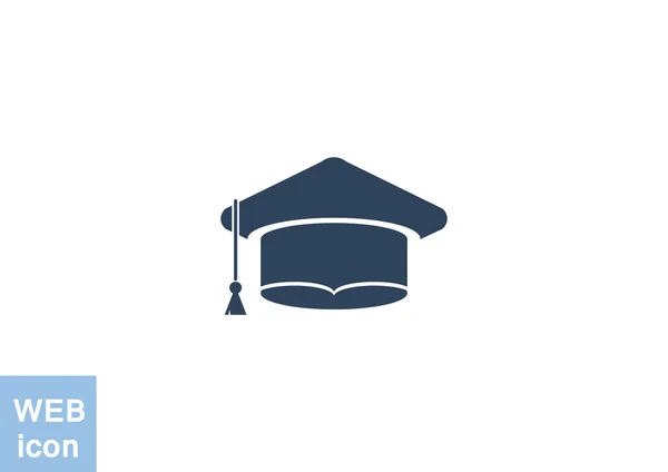 Academic hat simple web icon — Stock Vector