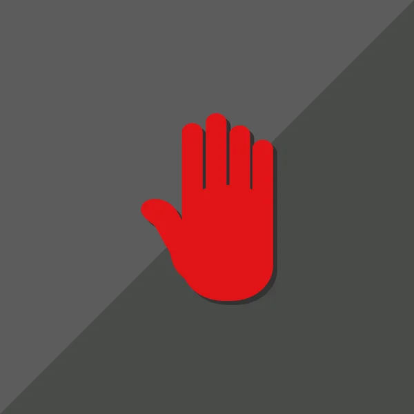 Hand stop web icon — Stock Vector