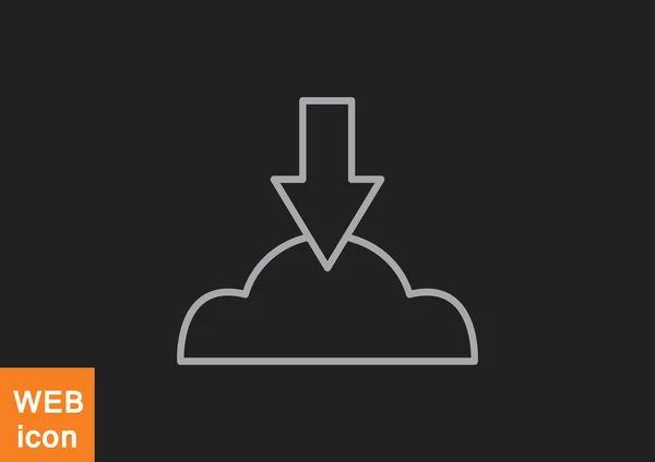 Cloud fichier symbole de téléchargement — Image vectorielle