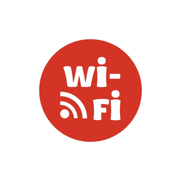 Wi-Fi yazıt dalgalar simgesiyle — Stok Vektör