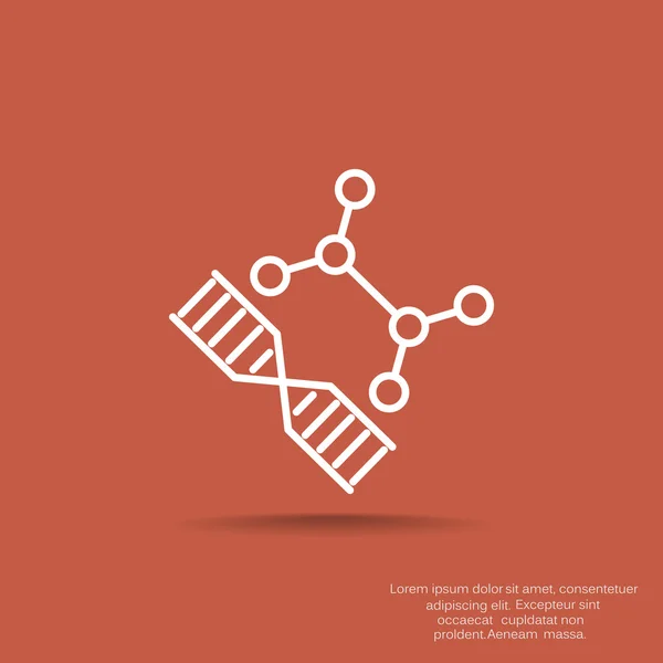 Ikona webové DNA Genetika — Stockový vektor