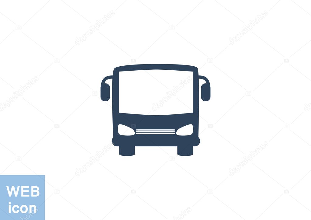 Simple bus front web icon