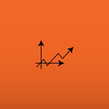 Grafik simgesi üzerinde Eğri ok