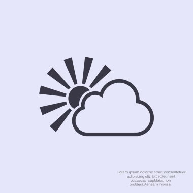 Güneş bulut basit simgesiyle