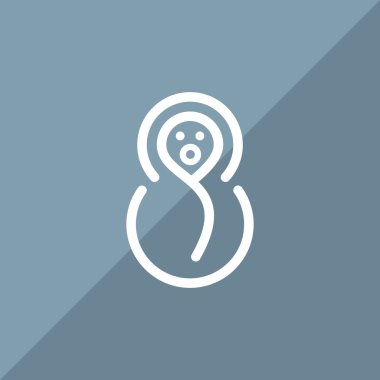 Basit çizgiler bebek bebek simge