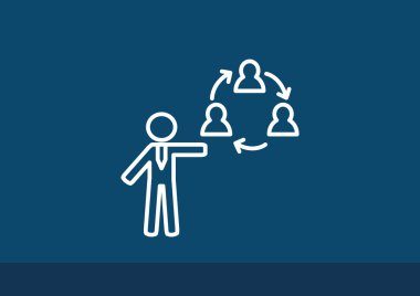 İletişim simgesi olan insan