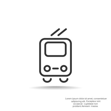 Basit tramvay web simgesi