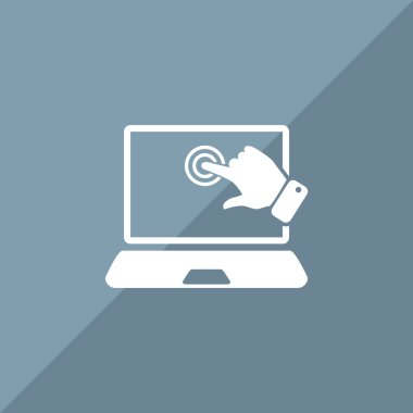 Dokunmatik ekranda dizüstü web simgesi