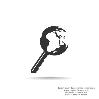 Dünya web simgesi anahtarı
