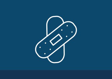 Bandaj sıva basit web simgesi