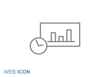 Saat web simgesi ile grafik