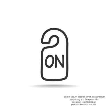 Etiket asılı üzerinde yazıt