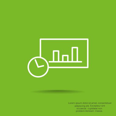 Saat web simgesi ile grafik