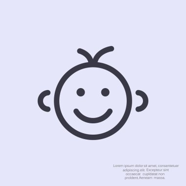 Mutlu bir çocuk yüzü doodle