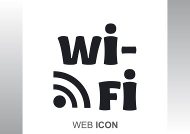 Wi-Fi yazıt dalgalar simgesiyle