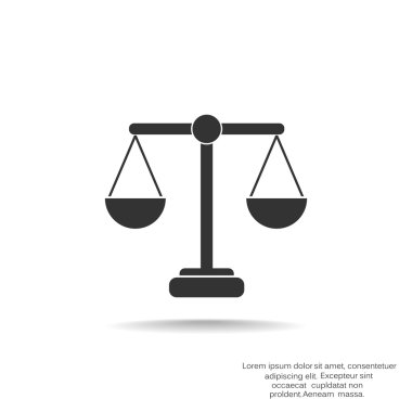 Adalet basit web simgesi ölçekleri