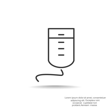 Damla sayacı basit web simgesi