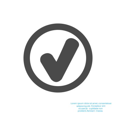 Chek işareti ile kene simgesi