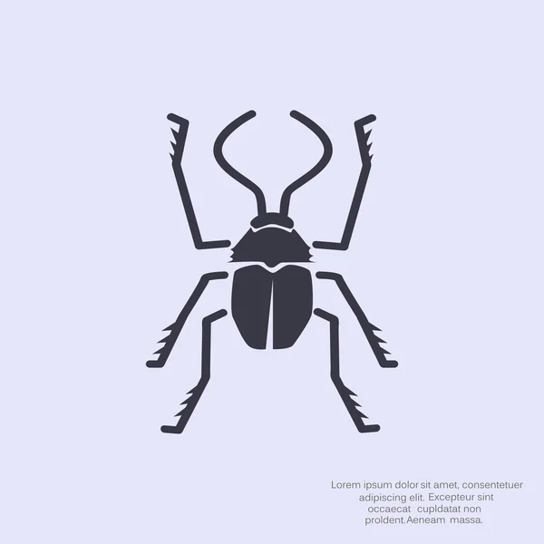 Bugg symbol med disposition beetle — Stock vektor