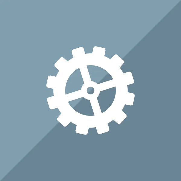 Single rounded gear simple icon — Stock Vector