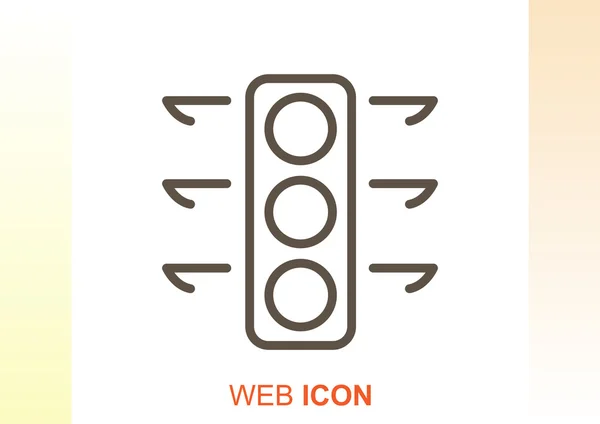 Feux de circulation icône web — Image vectorielle