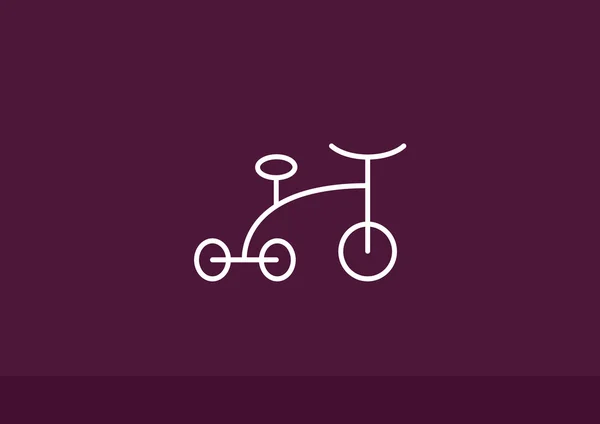 Bebé triciclo icono simple — Vector de stock