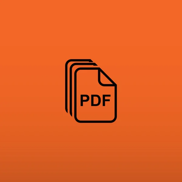 Dateien pdf einfaches Web-Symbol — Stockvektor