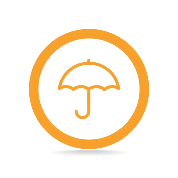 Simple outline umbrella web icon — Stock Vector