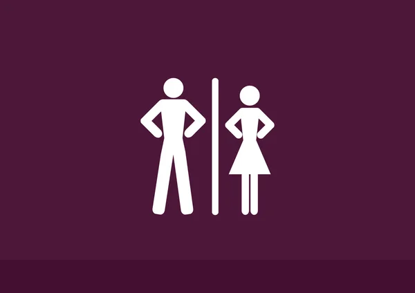 性別の兆候とトイレ アイコン — ストックベクタ