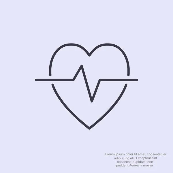 Symbole cardiologie icône simple — Image vectorielle