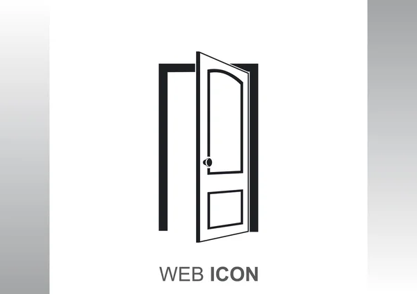 Opened door web icon — Stock Vector