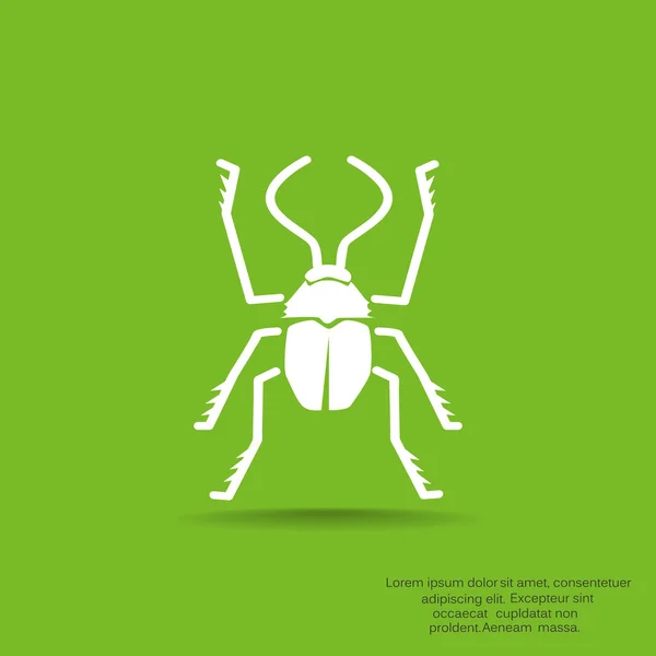 Bugg symbol med disposition beetle — Stock vektor