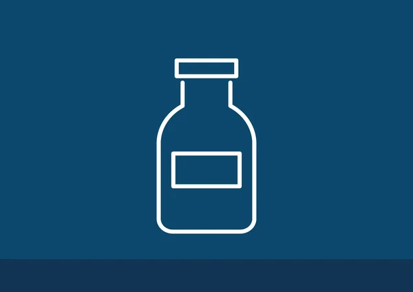 Icono web botella de medicina — Archivo Imágenes Vectoriales