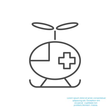 Basit helikopter web simgesi