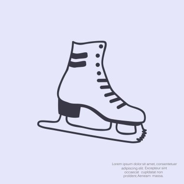 Paten ayakkabı web simgesi