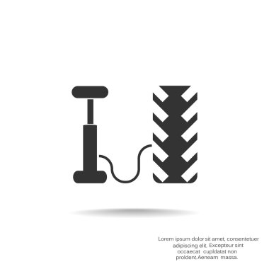 Hava pompası ve lastik web simgesi