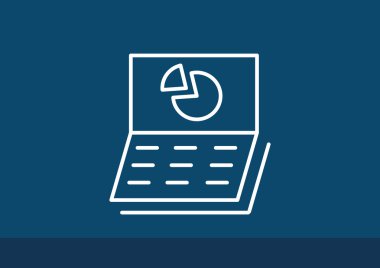 Basit laptop ile grafik ekran üzerinde