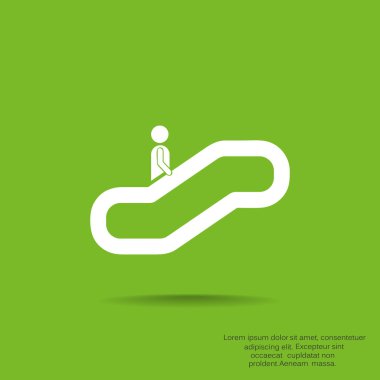 Adam yürüyen merdiven bilgi işareti