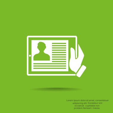 Dijital tablet basit web simgesi