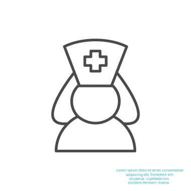 Hemşire siluet web simgesi