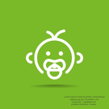 Bebek emziği ile basit simgesi