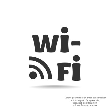 Wi-Fi yazıt dalgalar simgesiyle