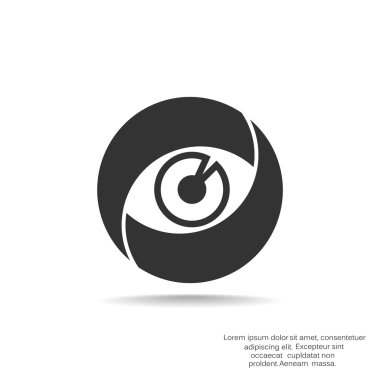 Objektif göz web simgesi