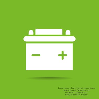 Basit araba pil web simgesi